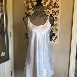 Elegant White Satin Slip Dress